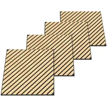 [neu.holz] Akustik-Wandpaneel Vang hell beige 12 St. 60 x 60 cm