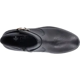 Rieker Damen Ankle Boots 73975, Frauen Stiefeletten,uebergangsschuhe,uebergangsstiefel,knöchelhoch,reißverschluss,Bootee,schwarz (00),39 EU | Gr.: 39