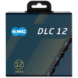 KMC Unisex – Erwachsene DLC 12-Fach Kette 1/2" x11/128, 126 Glieder, schwarz