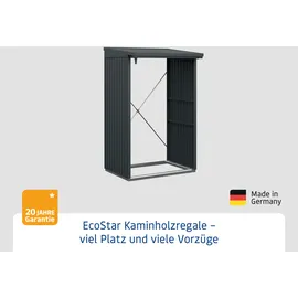 EcoStar Kaminholzregal Trend-V Typ 1 anthrazitgrau