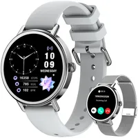 Smartwatch Damen Herren mit Telefonfunktion mit Herzfrequenz/SpO2/Schlaf Monitor
