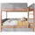 Okwish Etagenbett 90 x 200 cm Holz grau