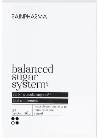 RainPharma Balanced Sugar System Nahrungsergänzungsmittel Mit Reducose Und Quercetin 30 Kapseln