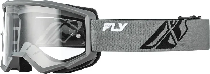 Fly Racing Focus, lunettes de protection - Gris/Noir Net - Taille unique