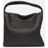 Comma, Geflochtener Shopper Baumwolle/Leder/Synthetik Braun