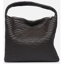 Comma, Geflochtener Shopper Baumwolle/Leder/Synthetik Braun
