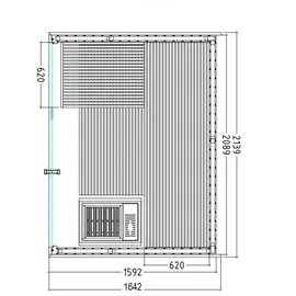 Harvia Panorama Small Elementsauna aus Fichte 214 x 160 x 201 cm