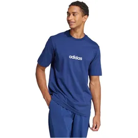 adidas Linear Single Jersey Tee dunkelblau/weiß 3XL