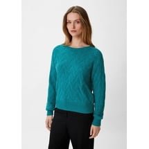 Comma, Comma Langarmshirt Strickpullover mit Zopfmuster M