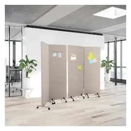 HJH Office Mobile Akustik Trennwand 2er Set Taupe