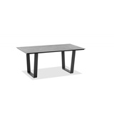 Niehoff Tisch Noah Trapezkufe anthrazit - 220 x 95 cm HPL Zement-Design