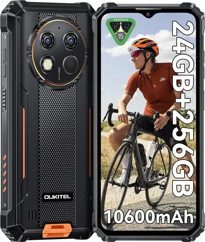 OUKITEL G1 (6 GB RAM + 256 GB Speicher) Orange Rugged-Smartphone
