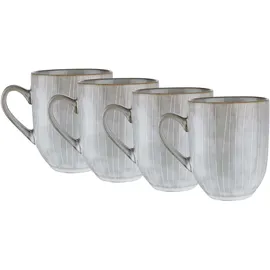 BUTLERS Tasse 0,4 l Grau 4 St.