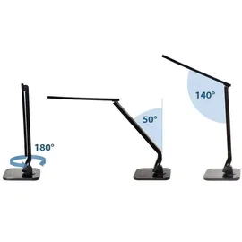 Tectake Schreibtischlampe Schwarz 4 St.
