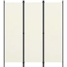 vidaXL 3-tlg. Raumteiler Cremeweiß 150x180 cm
