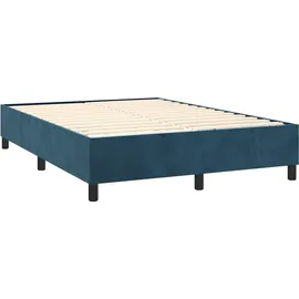 vidaXL Boxspringbett 140 x 200 cm Dunkelblau