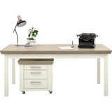 set one by Musterring Büromöbel-Set »York«, (2 tlg., bestehend aus Schreibtisch und Rollcontainer), Tisch Breite 180 cm, braun