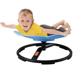 VEVOR Sensorischer Drehstuhl für Kinder 100 kg Tragkraft, 360°-Drehstuhl, sensorischer Spielzeugstuhl für autistische Kinder, Drehstuhl zur Koordination, Balance, Sockel mit Elefantenmotiv Blau