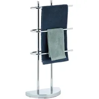 Relaxdays Handtuchhalter dreiarmig Silber