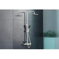 Bernstein BERNSTEIN® Duschsystem mit Thermostat BS371 Weiß matt, Regendusche