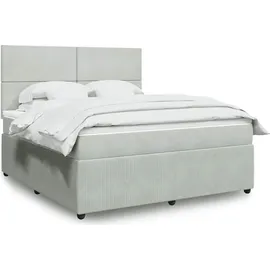 vidaXL Boxspringbett 180 x 200 cm Hellgrau