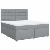 vidaXL Boxspringbett 180 x 200 cm Hellgrau