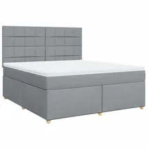 vidaXL Boxspringbett 180 x 200 cm Hellgrau