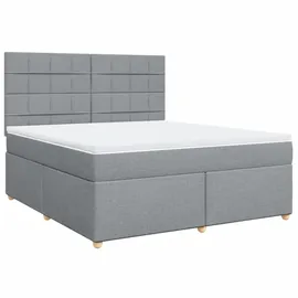 vidaXL Boxspringbett 180 x 200 cm Hellgrau