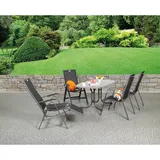 Acamp Garten-Relaxsessel, Anthrazit, Schwarz, Metall, Textil, Uni, 68x116x61 cm, klappbar, gastro- und objekttauglich, wetterbeständig, regenabweisend, Gartenmöbel, Gartenstühle, Liegestühle
