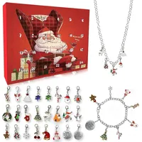 luxuskollektion Adventskalender 2024 für Mädchen Teenager Armband Halskette Weihnachtsschmuck