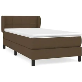 vidaXL Boxspringbett 100 x 200 cm Dunkelbraun