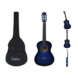 vidaXL Klassikgitarre für Anfänger und Kinder mit Tasche Blau 1/2 34"