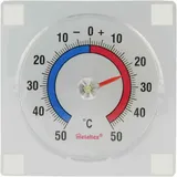 Metaltex - Fensterthermometer Quadratisch Aus Kunststoff, Zum Kleben