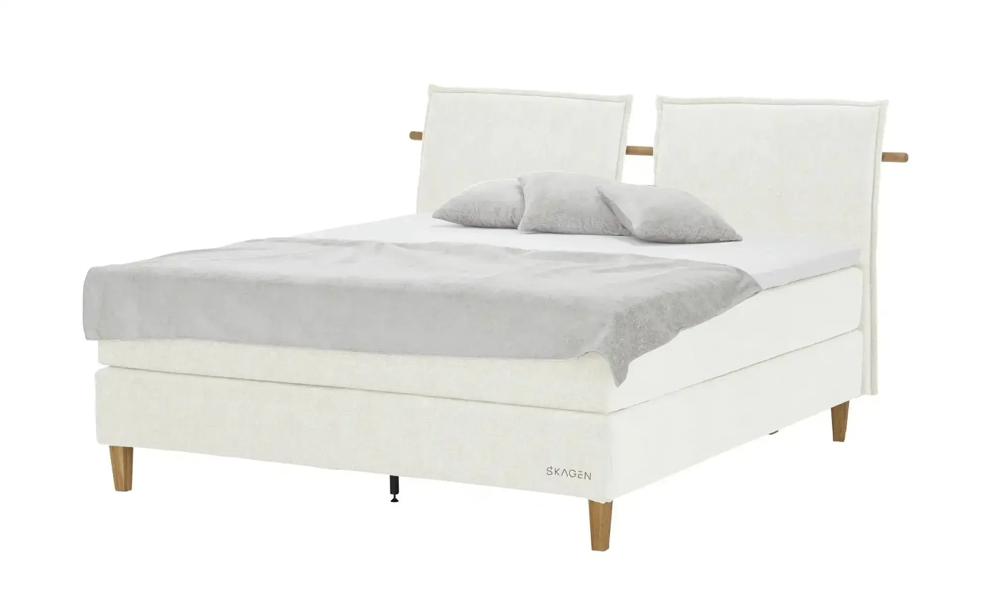 SKAGEN STUDIO Boxspringbett  Voodie , creme , Maße (cm): B: 182 H: 107