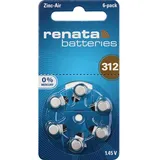 RENATA Hörgerätebatterie ZA312 6 St.