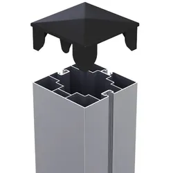 Alu Zaunpfosten - Silber - aus Aluminium