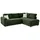 luma-home Eckcouch Cord 2-Sitzer Grün