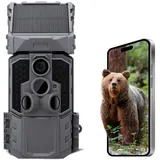 Wosports Wildkamera 1296P HD Wildtierkamera, 33MP WLAN Nachtsichtkamera mit Bewegungsmelder, 0,1 s Auslösegeschwindigkeit, 120° Erfassungs Winkel, IP66 Wasserdicht Tierkamera mit APP und 32GB SD Karte