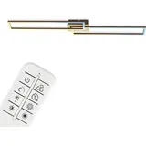 Briloner Leuchten FRAME - Wand-& Deckenleuchte - 3145017 - Inkl. Fernbedienung - CCT Farbtemperatursteuerung - Nachtlichtfunktion - Memoryfunktion ... - Silber/Grau