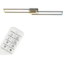 Briloner Leuchten FRAME - Wand-& Deckenleuchte - 3145017 - Inkl. Fernbedienung - CCT Farbtemperatursteuerung - Nachtlichtfunktion - Memoryfunktion ... - Silber/Grau