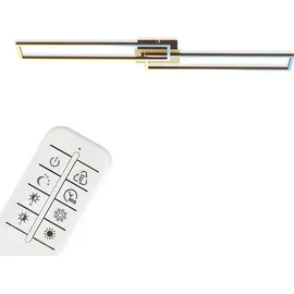 Briloner Leuchten FRAME - Wand-& Deckenleuchte - 3145017 - Inkl. Fernbedienung - CCT Farbtemperatursteuerung - Nachtlichtfunktion - Memoryfunktion ... - Silber/Grau