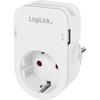 Logilink PA0247 - Steckdosenadapter mit 2X USB-A) und Smartphonehalterung