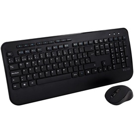V7 CKW300ES – Tastatur-und-Maus-Set - kabellos - QWERTY Spanisch schwarz