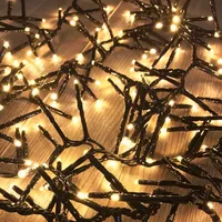 Mojawo System-Lichterkette LED 11 m Dunkelgrün Warmweiß