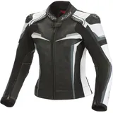 BÜSE Mille Damen Motorrad Lederjacke, schwarz-weiss, Größe M 40