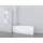 Marwell Badewannenfaltwand Silver Vibe , 3-flg , 140x120cm - Duschwand für Badewanne - Duschabtrennung - Transparent/Silber