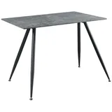 [en.casa] Esstisch ’Fitjar’ für 4 Personen 120 x 70 cm Stahlbeine Beton-Optik - Grau