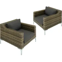 Tectake Modulares Rattanset Villanova kein Aufbau