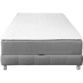Home Affaire Boxspringbett HOME AFFAIRE "Vaasa", grau, B:146cm L:226cm, Komplettbetten, Boxspringbett, für Dachschrägen geeignet, inkl. Bettkasten und Topper