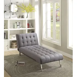 Atlantic Home Collection Relaxliege Polyester 76 x 82 x 178 cm grau